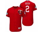 Mens Minnesota Twins #2 Brian Dozier 2017 Spring Training Flex Base Authentic Collection Stitched Baseball Jersey