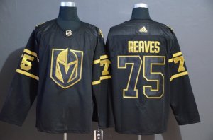 Vegas Golden Knights #75 Ryan Reaves Black With Special Glittery Logo Adidas Jersey