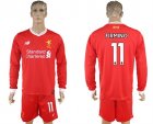 2017-18 Liverpool 11 FIRMINO Home Long Sleeve Soccer Jersey