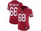 Women Nike San Francisco 49ers #68 Zane Beadles Vapor Untouchable Limited Red Team Color NFL Jersey