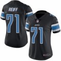 Women's Nike Detroit Lions #71 Riley Reiff Limited Black Rush NFL Jersey