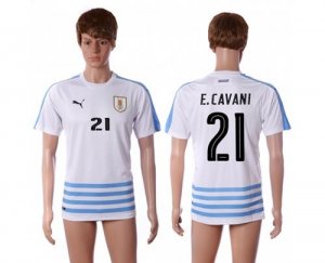 Uruguay #21 E.Cavani Away Soccer Country Jersey