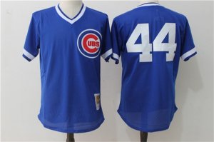Cubs #44 Anthony Rizzo Blue Cooperstown Collection Mesh Batting Practice Jersey