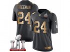 Youth Nike Atlanta Falcons #24 Devonta Freeman Limited Black Gold Salute to Service Super Bowl LI 51 NFL Jersey