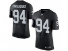 Mens Nike Oakland Raiders #94 Eddie Vanderdoes Elite Black Team Color NFL Jersey