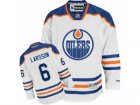 Mens Reebok Edmonton Oilers #6 Adam Larsson Authentic White Away NHL Jersey