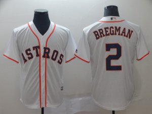 Astros #2 Alex Bregman White Cool Base Jersey