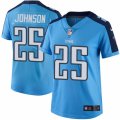 Womens Nike Tennessee Titans #25 Rashad Johnson Limited Light Blue Rush NFL Jersey