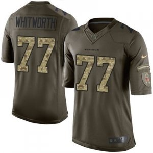 Nike Cincinnati Bengals #77 Andrew Whitworth green Salute to Service Jerseys(Limited)