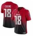 Men's Atlanta Falcons #18 Kirk Cousins Red Black Vapor Untouchable Limited