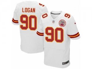 Mens Nike Kansas City Chiefs #90 Bennie Logan Elite White NFL Jersey