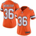 Women's Nike Denver Broncos #36 Kayvon Webster Limited Orange Rush NFL Jersey