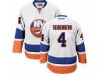 Mens Reebok New York Islanders #4 Dennis Seidenberg Authentic White Away NHL Jersey