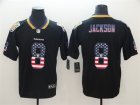 Nike Ravens #8 Lamar Jackson Black USA Flag Fashion Limited Jersey