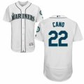 Mens Majestic Seattle Mariners #22 Robinson Cano White Flexbase Authentic Collection MLB Jersey