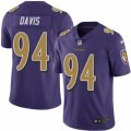 Mens Nike Baltimore Ravens #94 Carl Davis Limited Purple Rush NFL Jersey