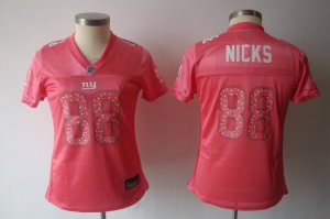 women nfl new york giants #88 hakeem nicks pink(2011 new)