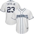 Padres #23 Fernando Tatis Jr. White Cool Base Jersey