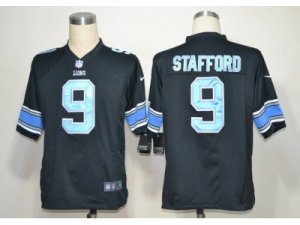 Nike NFL Detroit Lions #9 Matthew Stafford Black Jerseys.(Elite)