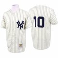 New York Yankees #10 Phil Rizzuto Cream Mitchell & Ness Jersey