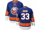 Mens Reebok New York Islanders #33 Christopher Gibson Authentic Royal Blue Home NHL Jersey