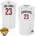 Men's Adidas Cleveland Cavaliers #23 LeBron James Swingman White King Jame 2016 The Finals Patch NBA Jersey