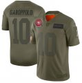 Nike 49ers #10 Jimmy Garoppolo 2019 Olive Salute To Service Limited Jersey