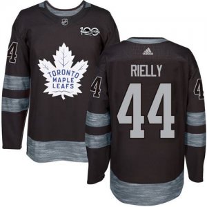 Mens Toronto Maple Leafs #44 Morgan Rielly Black 1917-2017 100th Anniversary Stitched NHL Jersey