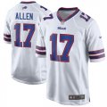 Nike Bills #17 Josh Allen White 2018 NFL Draft Pick Elite Jersey