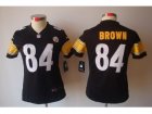 Nike Women Pittsburgh Steelers #84 Brown black Limited Jerseys