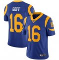 Nike Rams #16 Jared Goff Royal 100th Season Vapor Untouchable Limited
