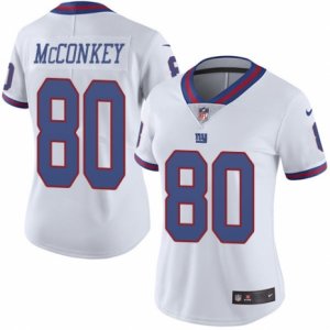 Women\'s Nike New York Giants #80 Phil McConkey Limited White Rush NFL Jersey