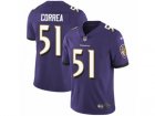 Mens Nike Baltimore Ravens #51 Kamalei Correa Vapor Untouchable Limited Purple Team Color NFL Jersey