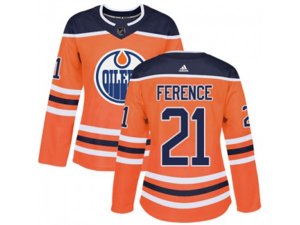 Women Adidas Edmonton Oilers #21 Andrew Ference Orange Home Authentic Stitched NHL Jersey