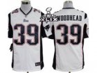 2015 Super Bowl XLIX Nike NFL New England Patriots #39 Danny Woodhead White Game Jerseys