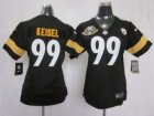 Nike Women Pittsburgh Steelers #99 Keisel Black Jerseys