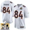 Youth Nike Denver Broncos #84 Shannon Sharpe White Super Bowl 50 Stitched NFL Game Event Jersey