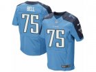 Nike Tennessee Titans #75 Byron Bell Elite Light Blue Team Color NFL Jersey