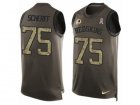 Mens Nike Washington Redskins #75 Brandon Scherff Limited Green Salute to Service Tank Top NFL Jersey