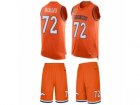 Mens Nike Denver Broncos #72 Garett Bolles Limited Orange Tank Top Suit NFL Jersey