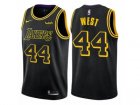 Men Nike Los Angeles Lakers #44 Jerry West Authentic Black City Edition NBA Jersey