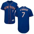 Mens Majestic New York Mets #7 Travis dArnaud Royal Gray Flexbase Authentic Collection MLB Jersey