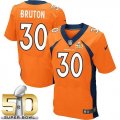 Nike Denver Broncos #30 David Bruton Orange Team Color Super Bowl 50 Men Stitched NFL New Elite Jersey