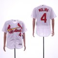 Cardinals #4 Yadier Molina White Flexbase Jersey
