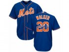 Mens Majestic New York Mets #20 Neil Walker Authentic Royal Blue Team Logo Fashion Cool Base MLB Jersey