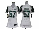 Nike Women NFL New York Jets #57 Bart Scott White Jerseys