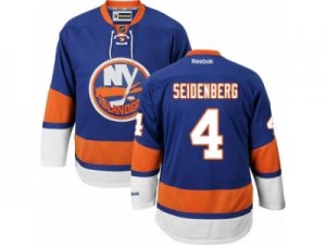 Mens Reebok New York Islanders #4 Dennis Seidenberg Authentic Royal Blue Home NHL Jersey