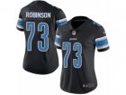 Women Nike Detroit Lions #73 Greg Robinson Limited Black Rush NFL Jersey