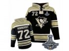 Mens Old Time Hockey Pittsburgh Penguins #72 Patric Hornqvist Premier Black Sawyer Hooded Sweatshirt 2017 Stanley Cup Champions