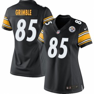 Women\'s Nike Pittsburgh Steelers #85 Xavier Grimble Limited Black Team Color NFL Jersey